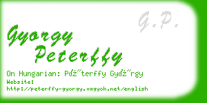 gyorgy peterffy business card